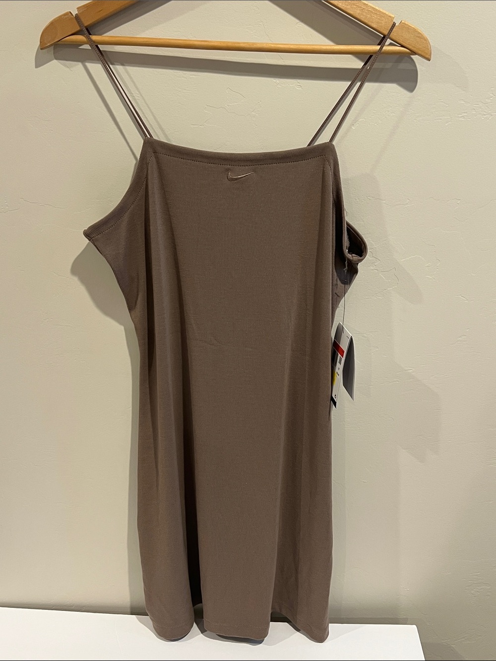 Nike Mini Slip Dress in Brown with Thin Straps